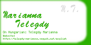 marianna telegdy business card